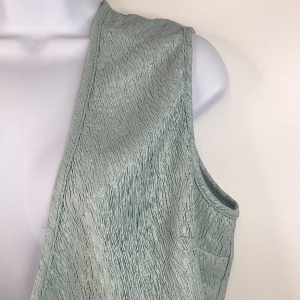 Nasty Gal Collection Small Mint color Plisse Tie Front Top Size 14 - Picture 4 of 11